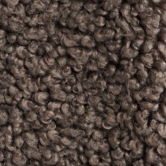 BCBG Notch Colar faux shearling grey long teddy coat size large - Picture 2 of 8